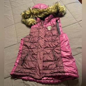 American Eagle Puffer Vest with Hood